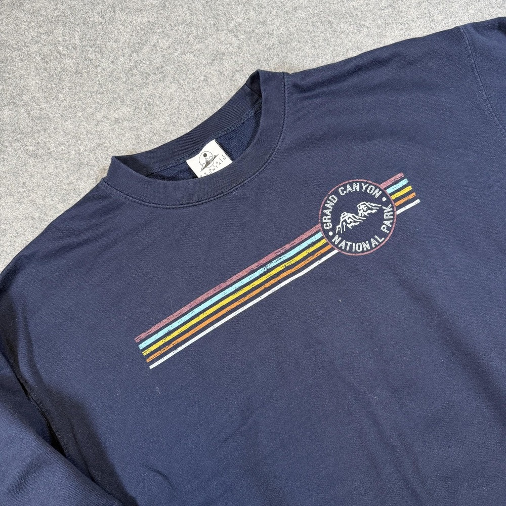Prairie Mountain Sweatshirt Mens XL Navy Grand Canyon National Park Graphic